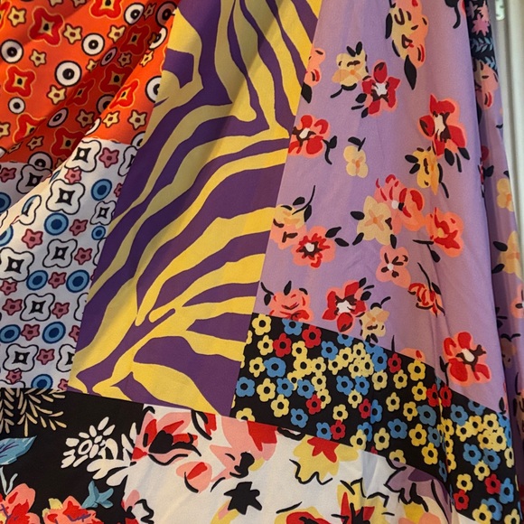 NWOT-SHEIN Multicolor Patchwork Maxi Dress - Picture 6 of 9